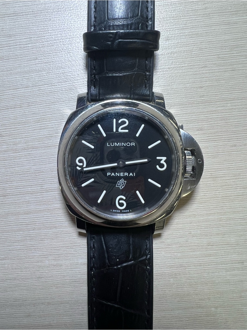 Panerai Luminor Men's Black Watch 1860 - PAM00000. Original Box + 3 Bands